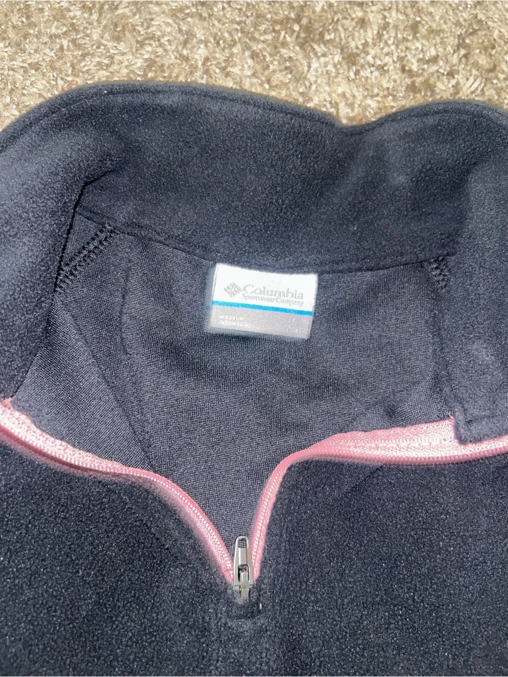 Columbia Black Half-Zip Fleece Pullover